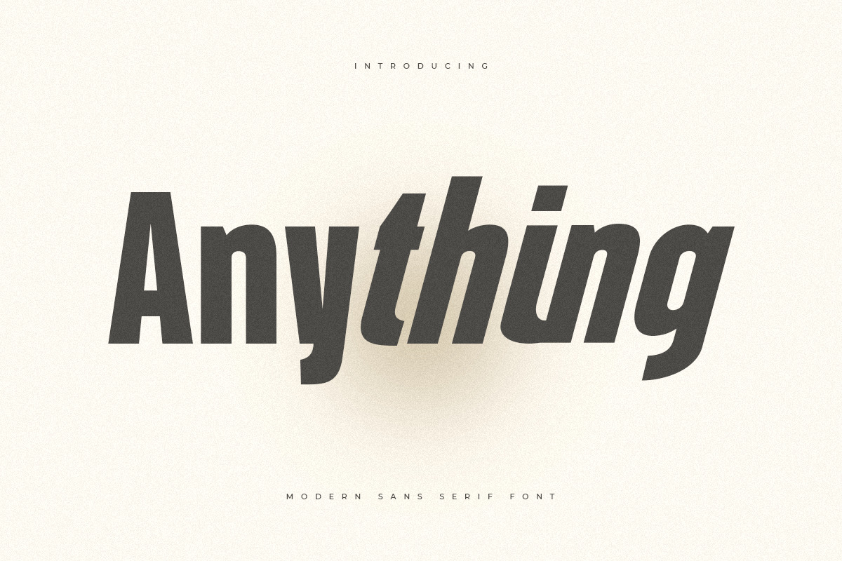 Anything - Inspired by Helvetica Font Anything - Inspired by Helvetica Font