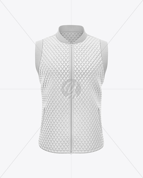 Glossy Quilted Vest Mockup