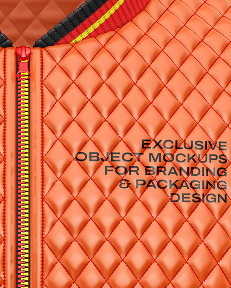 Glossy Quilted Vest Mockup