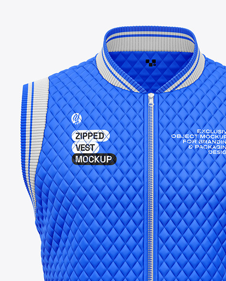 Matte Quilted Vest Mockup