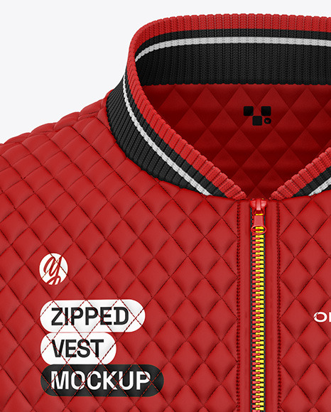 Matte Quilted Vest Mockup
