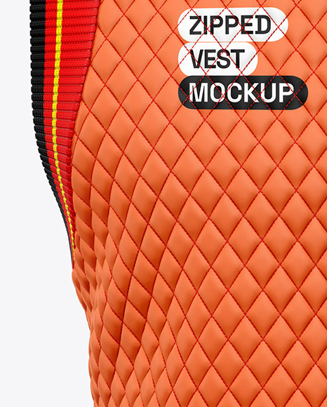 Matte Quilted Vest Mockup