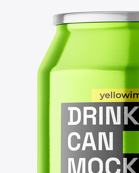 330ml Metallic Drink Can Mockup