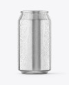 330ml Metallic Aluminium Can with Condensation Mockup