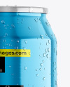 330ml Metallic Aluminium Can with Condensation Mockup