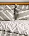 Wooden Double Bed with Bedding Set Mockup