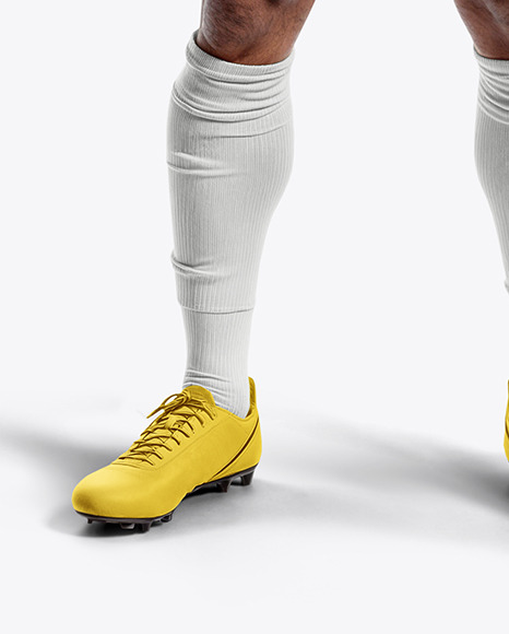 A Bearded Man Wearing a Full Soccer Kit Mockup
