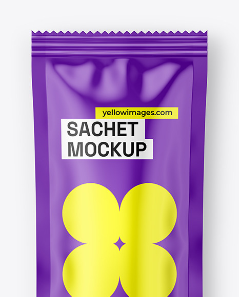 Glossy Sachet Mockup