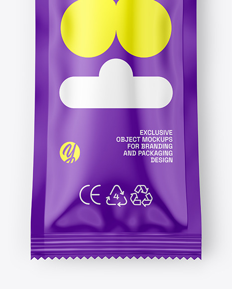 Glossy Sachet Mockup