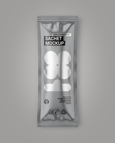 Glossy Sachet Mockup