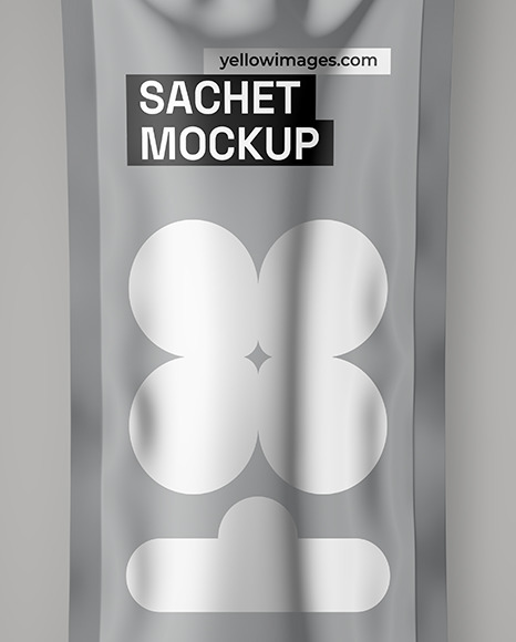 Glossy Sachet Mockup