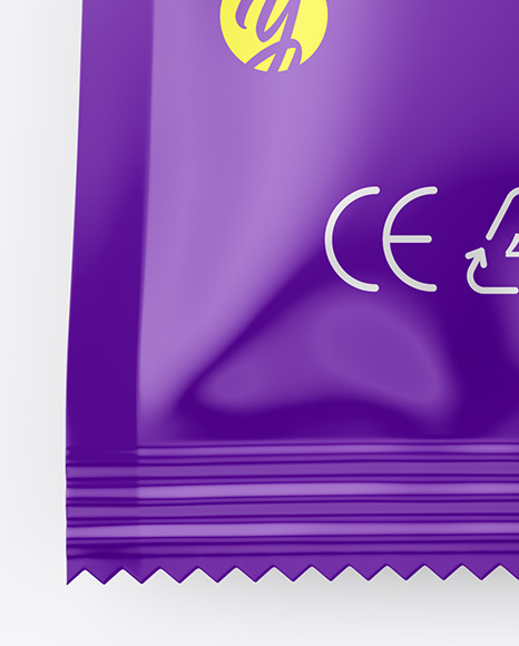 Glossy Sachet Mockup