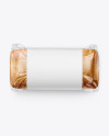 Clear Plastic Packaging with Bread Mockup