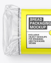 Clear Plastic Packaging with Bread Mockup