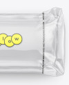 Clear Plastic Packaging with Bread Mockup