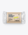 Clear Plastic Packaging with Bread Mockup