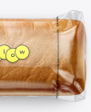 Clear Plastic Packaging with Bread Mockup