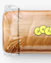Clear Plastic Packaging with Bread Mockup
