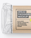 Clear Plastic Packaging with Bread Mockup