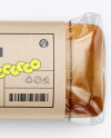 Clear Plastic Packaging with Bread Mockup