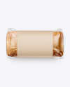 Clear Plastic Packaging with Bread Mockup