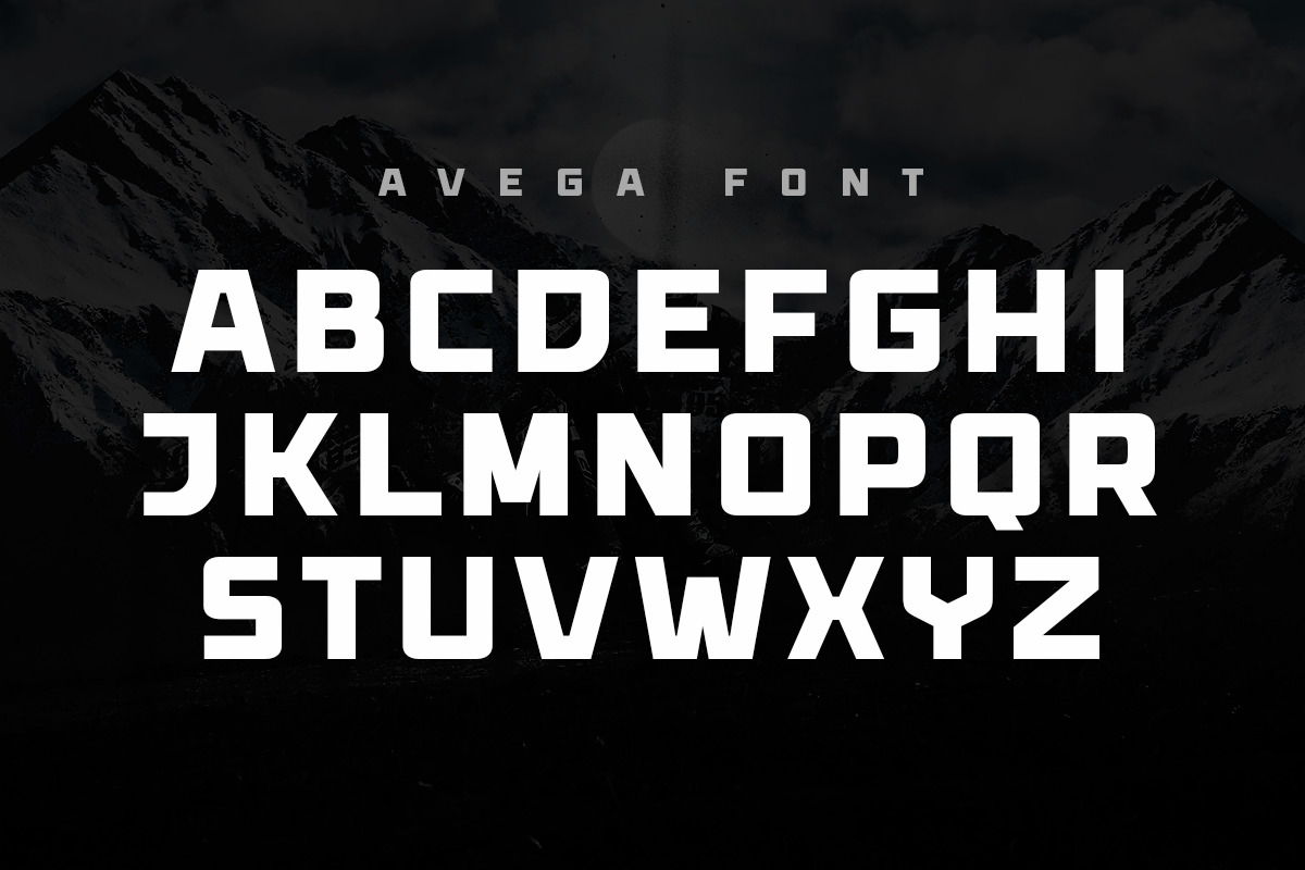 AVEGA - Modern Sport Font AVEGA - Modern Sport Font