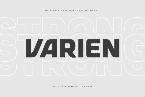 VARIEN - Modern Strong Display Font - Bold display font