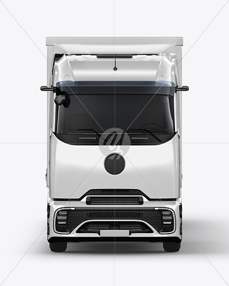Semi Trailer Truck Mockup - Front View