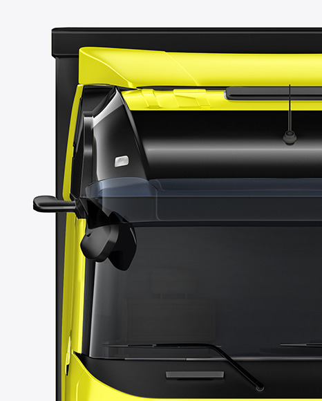 Semi Trailer Truck Mockup - Front View