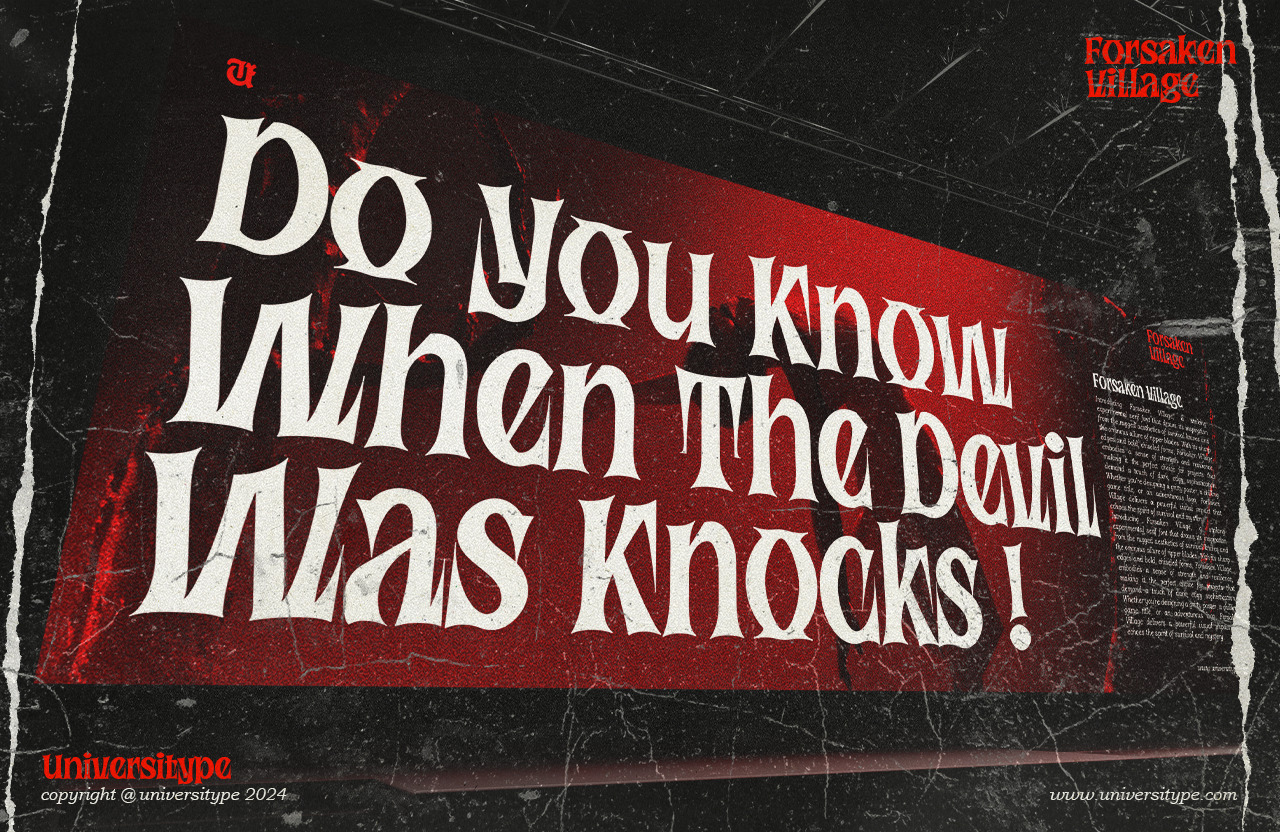 UT Forsaken Village - An Experimental Serif Font UT Forsaken Village - An Experimental Serif Font