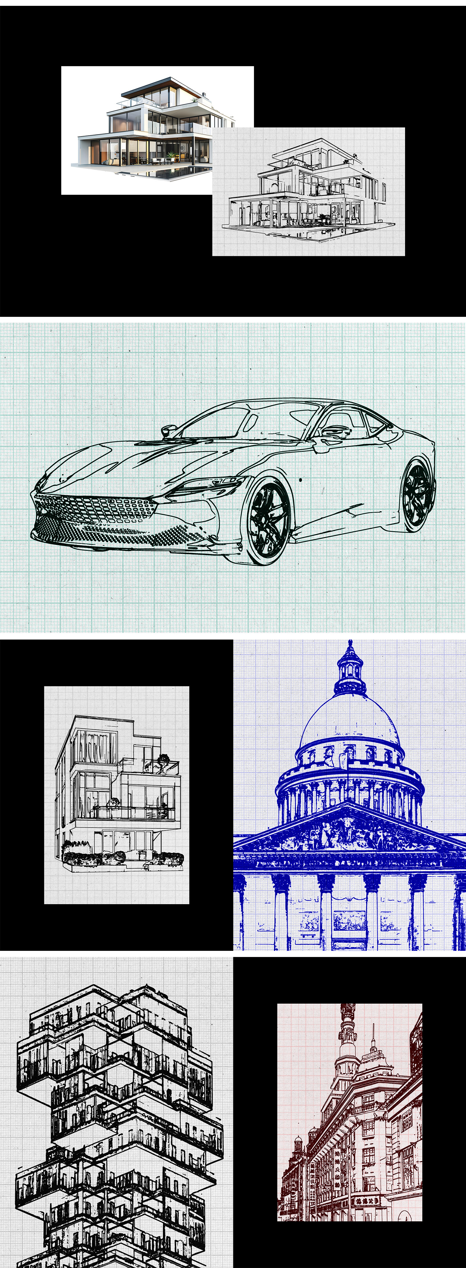 Pen Sketch Photo Effect Pen Sketch Photo Effect