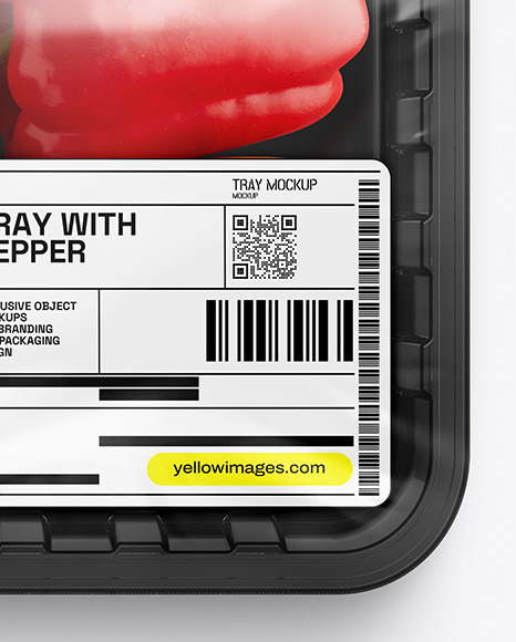 Tray With Peppers Mockup