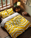 Double Bed with Bedding Set Mockup