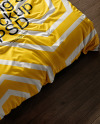 Double Bed with Bedding Set Mockup