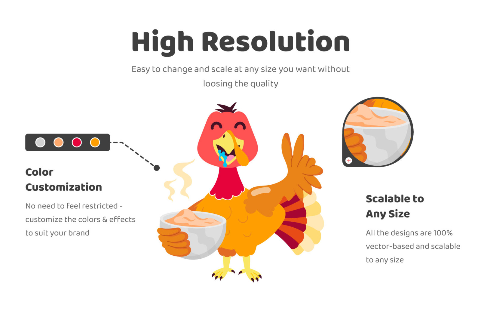 Turkey Cartoon Stickers Set Turkey Cartoon Stickers Set