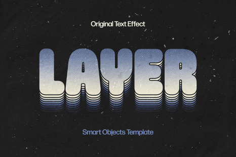 Layered Text Effect - Halftones