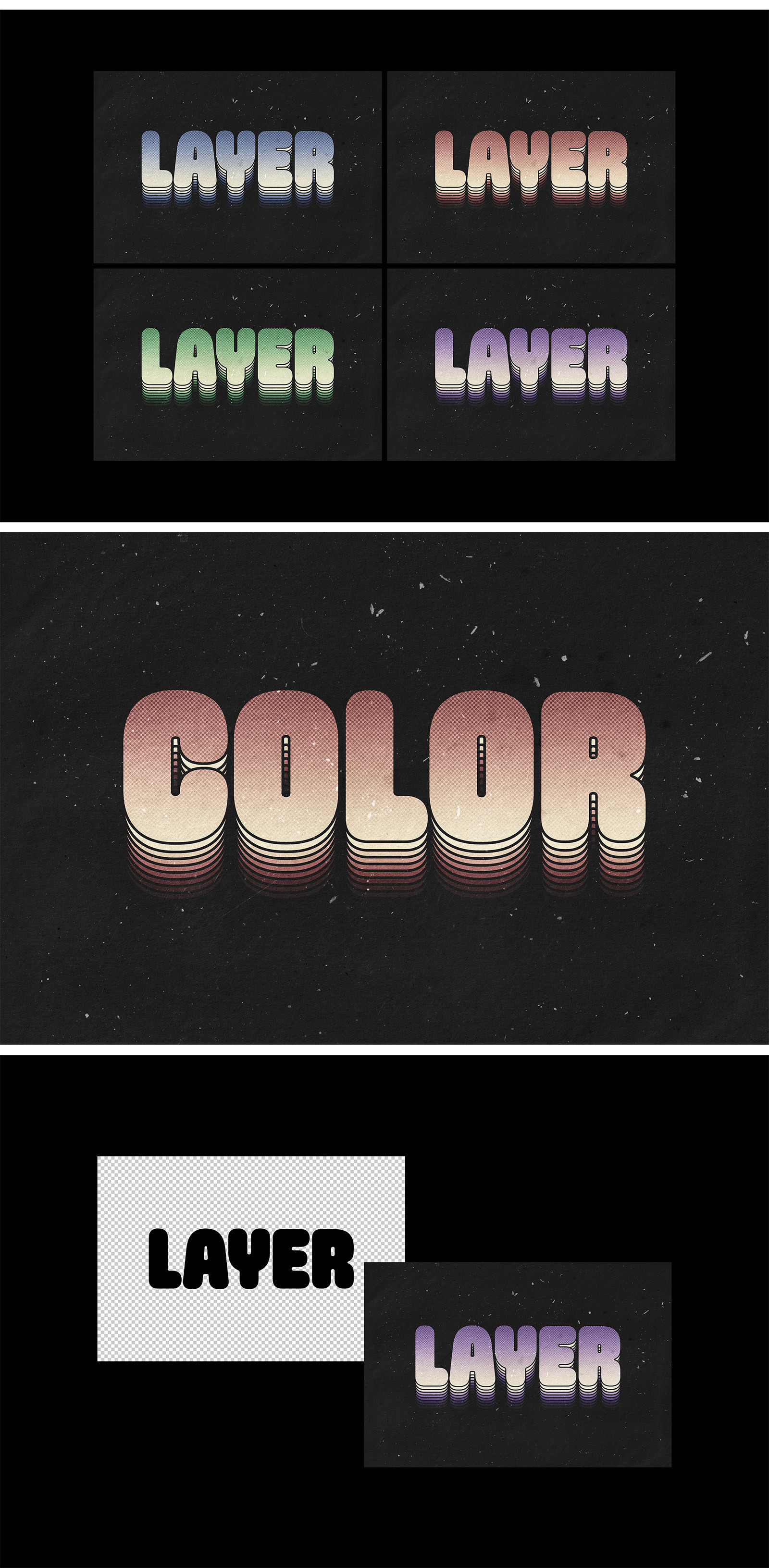 Layered Text Effect Layered Text Effect