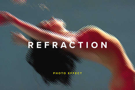 Refraction Glass Photo Effect - Refracted