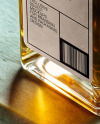 Amber Oil Tincture Square Bottle with Dry Herbs Mockup