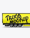 Semi Trailer Truck Mockup - Side View