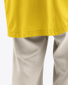 A Young Asian Woman Wearing a Bucket Hat and Oversize T-Shirt Mockup
