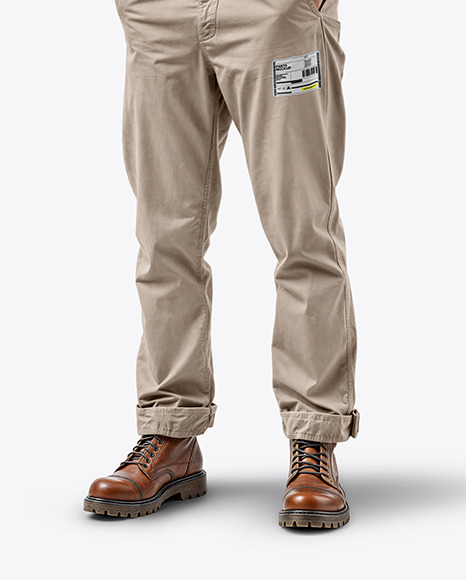 A Bearded Man Wearing a Bib Overall and T-Shirt Mockup