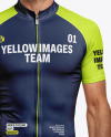 A Man Wearing a Cycling Jersey and Bib Shorts Mockup