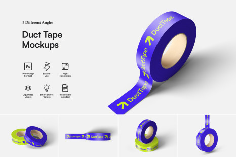 Duct Tape Mockups - Rolled