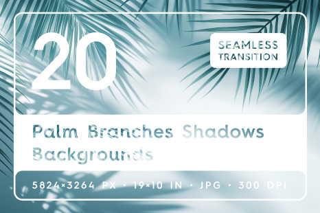 20 Palm Branches Shadows Backgrounds - Shadows