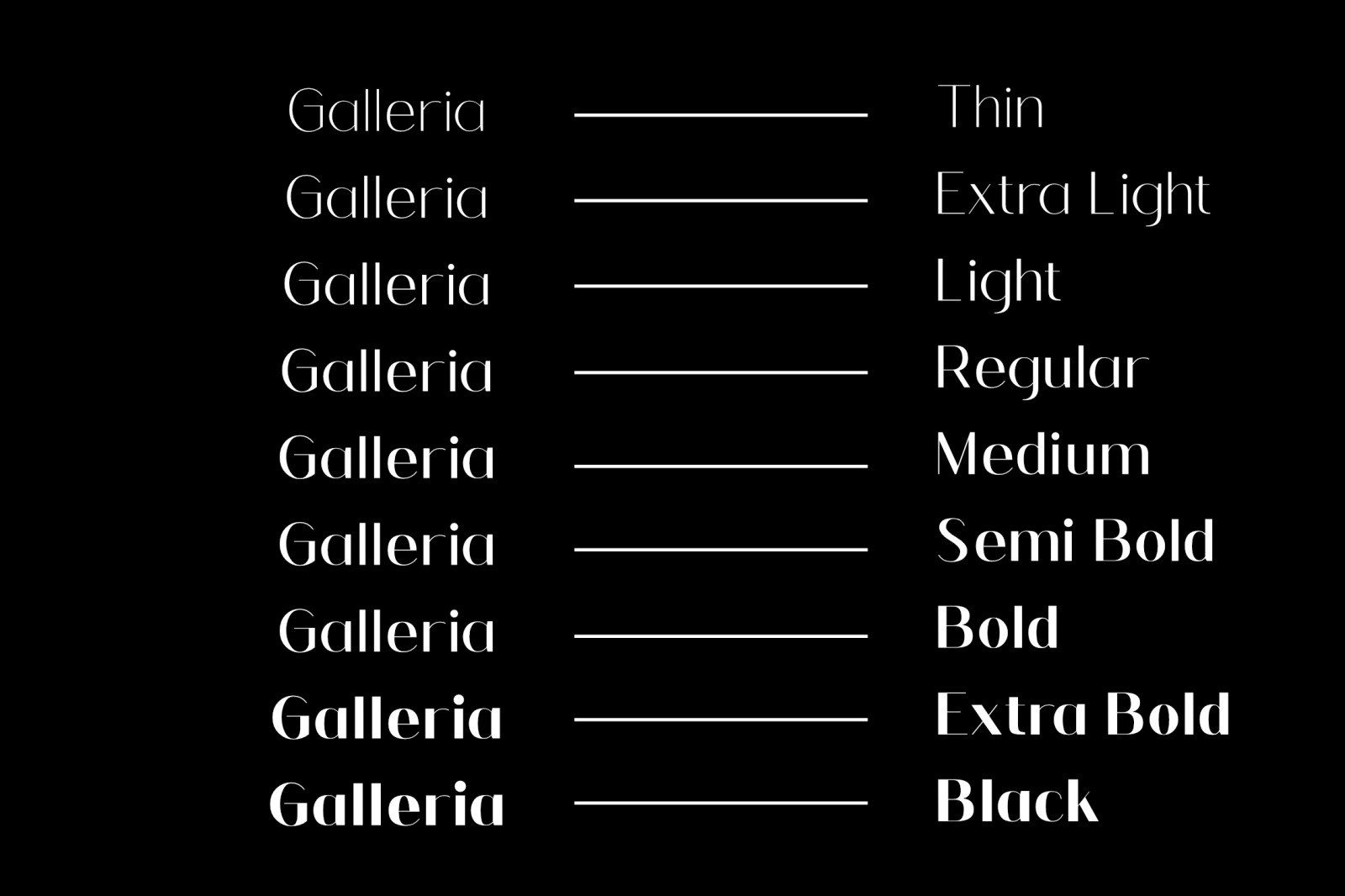 Galleria - An unique variable sans Galleria - An unique variable sans