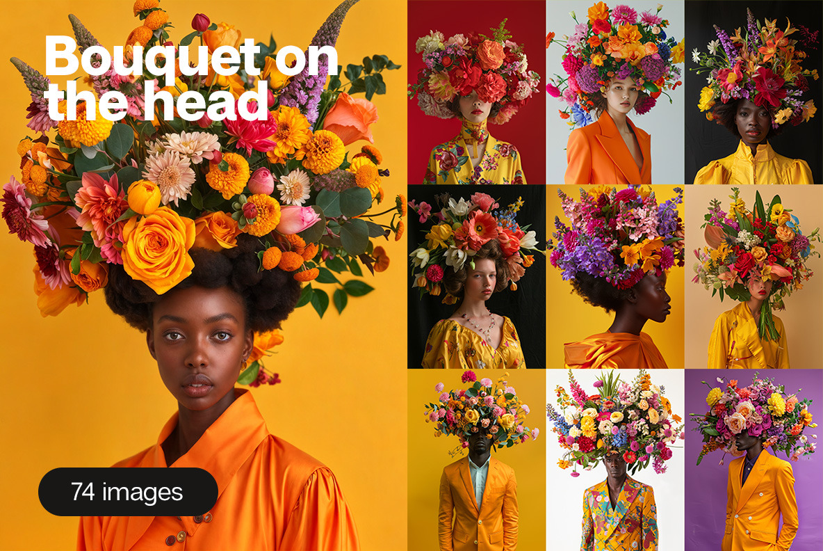 Bouquet on the head - 74 images Bouquet on the head - 74 images