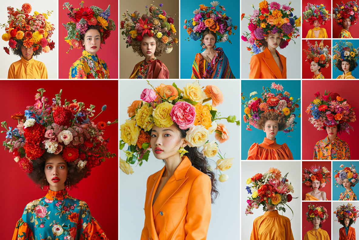 Bouquet on the head - 74 images Bouquet on the head - 74 images