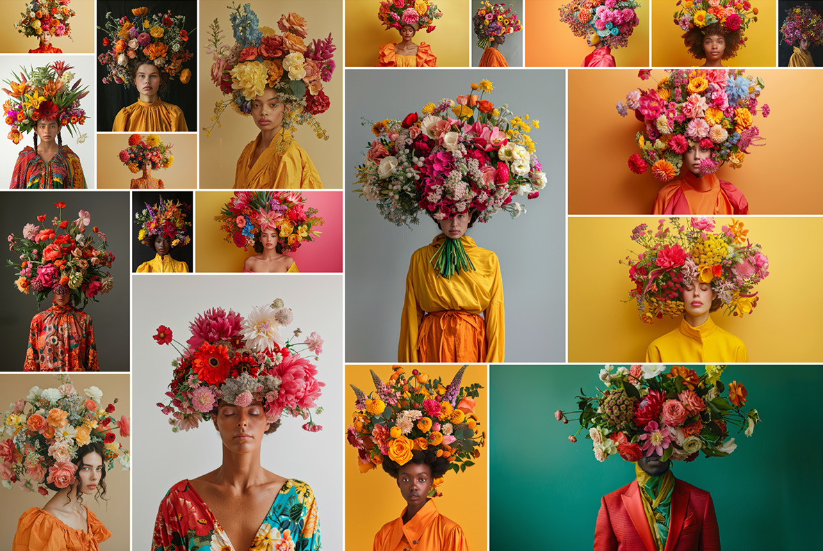 Bouquet on the head - 74 images Bouquet on the head - 74 images