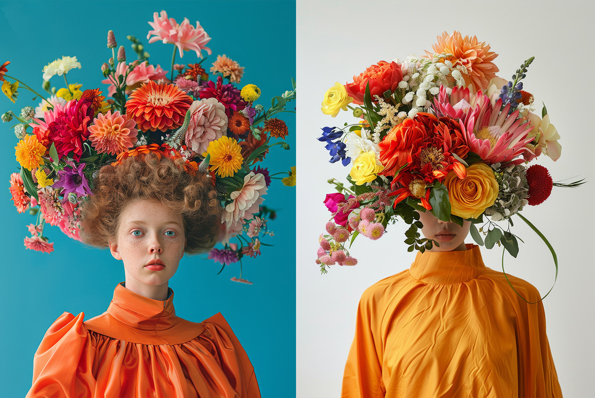 Bouquet on the head - 74 images Bouquet on the head - 74 images